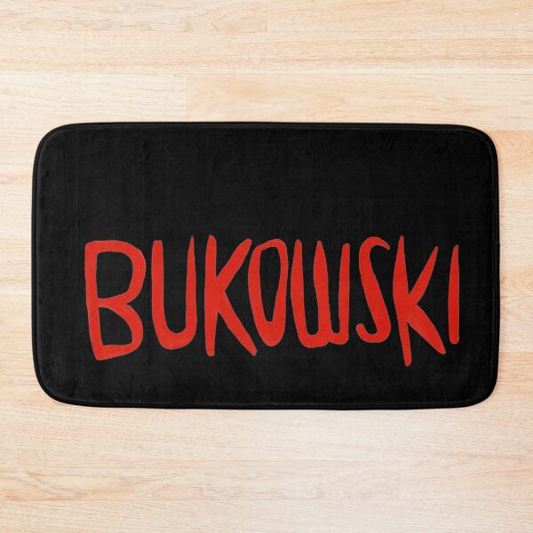 Item preview, Writer Name: Bukowski, red handwritten font, Charles Bukowski designed and sold by badlydrawnbabe.