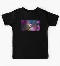 Peeking Through Purple Flowers Kids Tee