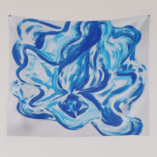 Item preview, Dark Blues Vulva / Front Sex Painting designed and sold by Gazit Chaya Nkosi.