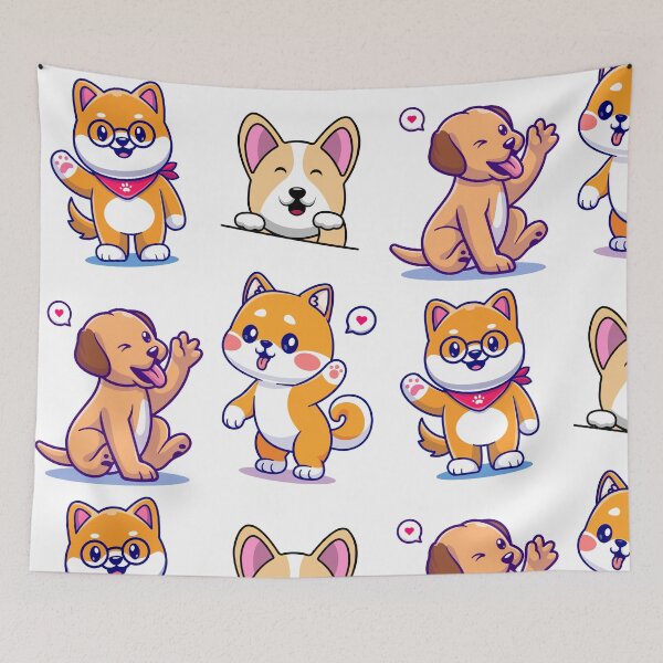 Item preview, Waving Dogs pattern designed and sold by AdelDa19.