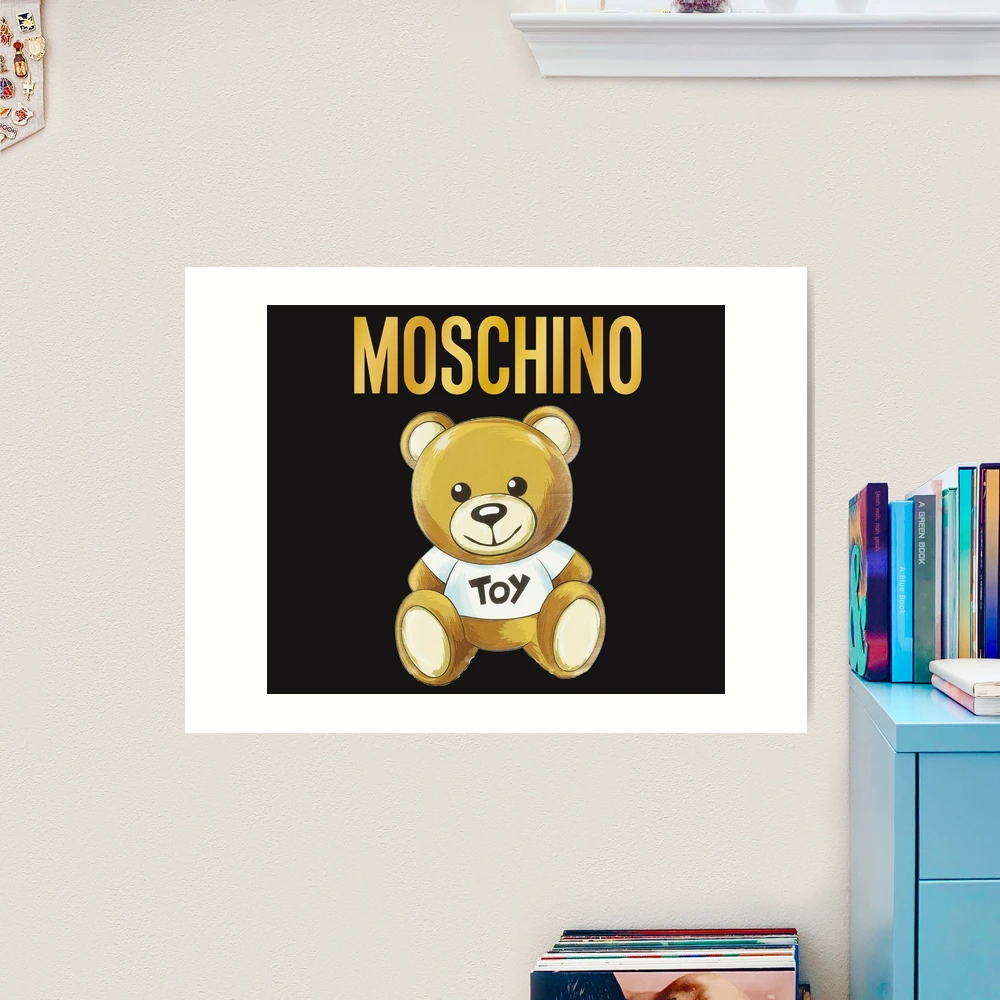 Download Black And Gold Moschino Bear Wallpaper