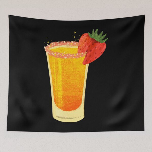Item preview, Orange Stawberry Margarita, Orange Stawberry Daiquiri, Orange Strawberry Cocktail in Glass designed and sold by antevasinart.