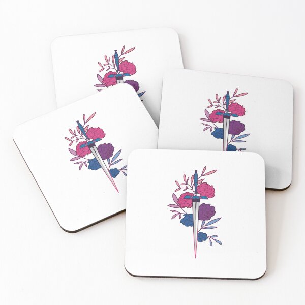 Item preview, floral bi sword • subtle pride flag designed and sold by sunfloras.