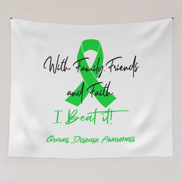 Item preview, Graves Disease Warrior - With Family, Friends, and Faith - I BEAT IT! designed and sold by Robbsyn.