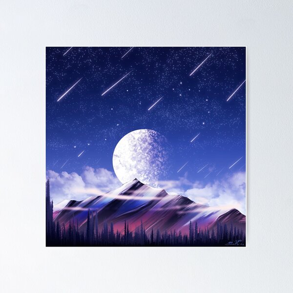 Item preview, Starry mountain  designed and sold by PsalmStudio.