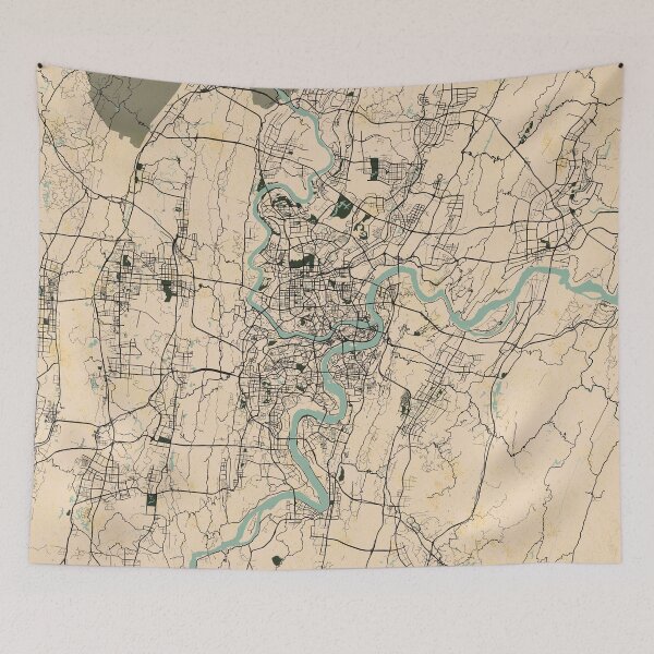 Item preview, Chongqing City Map of China - Vintage designed and sold by deMAP.