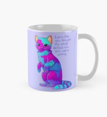"Jedes Mal, wenn Sie dachten, das Leben würde Sie besiegen" Rainbow Sky Sand Cat Tasse