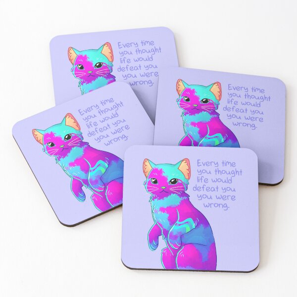 Item preview, "Every Time You Thought Life Would Defeat You" Rainbow Sky Sand Cat designed and sold by thelatestkate.