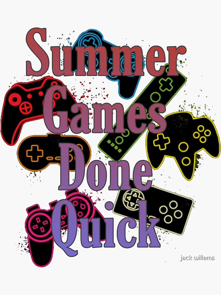 "Summer Games Done Quick " Sticker for Sale by Ouja16 Redbubble