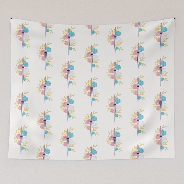 Item preview, floral trans sword • subtle pride flag designed and sold by sunfloras.