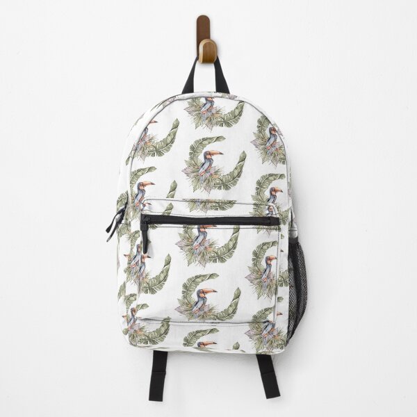 Item preview, Watercolor floral tropical bouquet with toucan bird cute print designed and sold by tiana-geo.