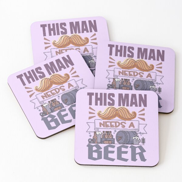 Item preview, This man needs a beer Funny Quote designed and sold by VichallanStudio.