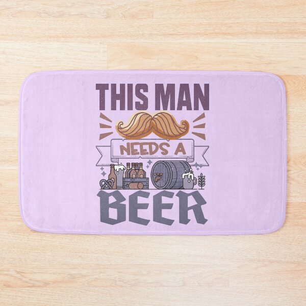 Item preview, This man needs a beer Funny Quote designed and sold by VichallanStudio.