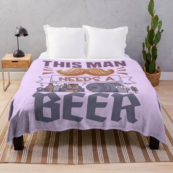 Item preview, This man needs a beer Funny Quote designed and sold by VichallanStudio.