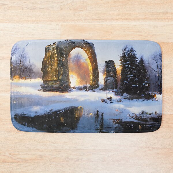 Item preview, Magic snowy stone portal ruins  designed and sold by fizzribbit.