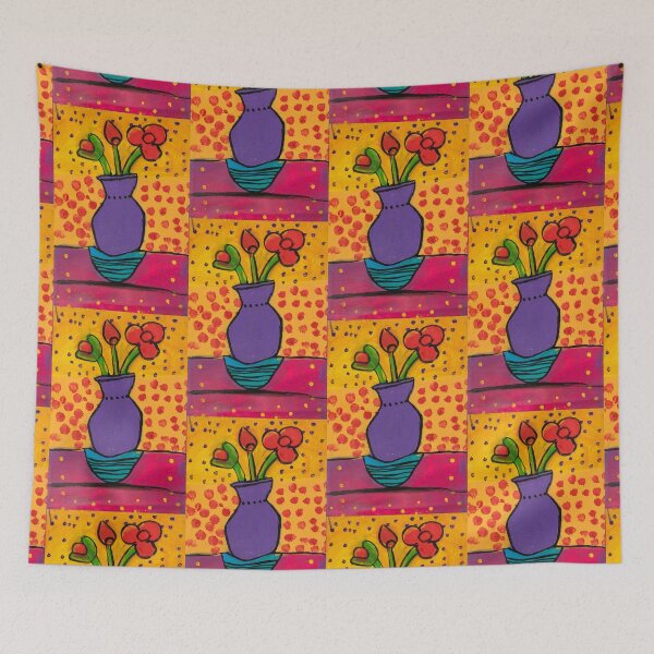 Item preview, flower vase- colorful- native effects designed and sold by karima-eldeeb.
