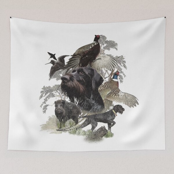 Item preview, German Wirehaired Pointer,Continental pointing dog designed and sold by TammyHunterArt.