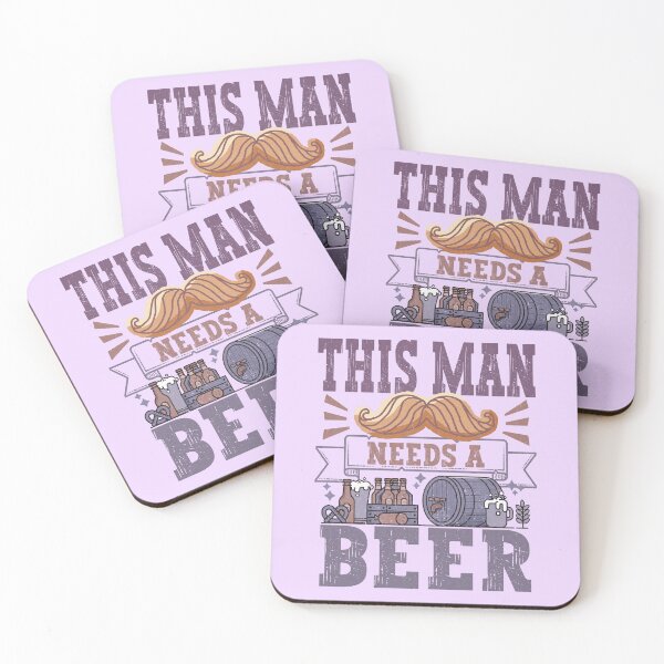 Item preview, This man needs a beer Funny Quote designed and sold by VichallanStudio.