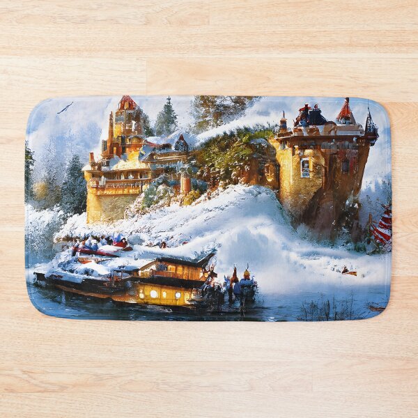 Item preview, Snowy gnome castle and ship docks  designed and sold by fizzribbit.