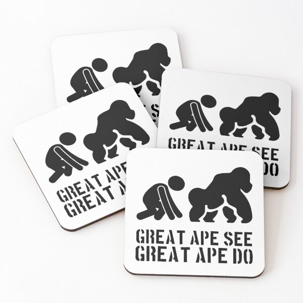 Item preview, Great Ape See, Great Ape Do - Black designed and sold by The Cosmic Turtle.