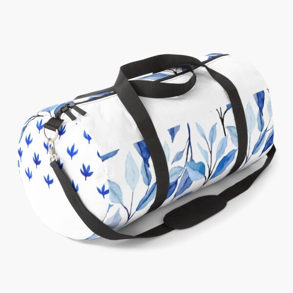 Item preview, Blue toned leaves print with trim design designed and sold by PalomaHealing24.