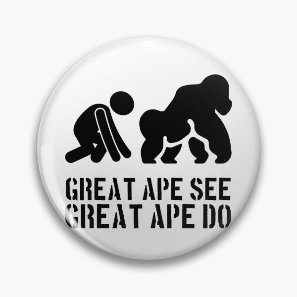 Item preview, Great Ape See, Great Ape Do - Black designed and sold by The Cosmic Turtle.