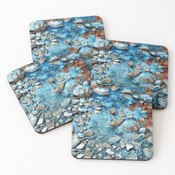 Item preview, River stones in blue water designed and sold by Photostacia.