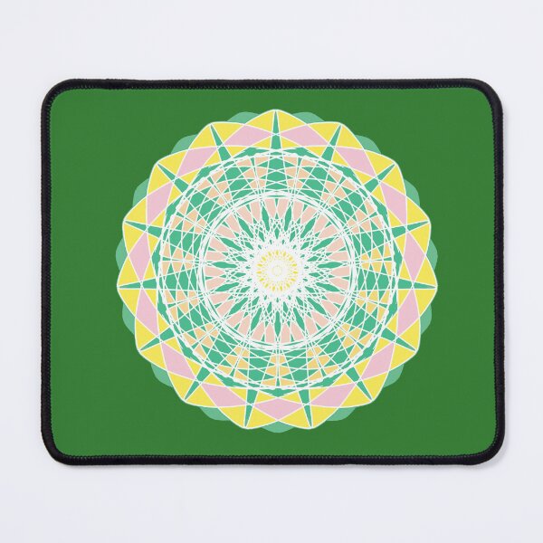 Item preview, Green:Pink:Yellow Mandala designed and sold by RedVioletShirts.