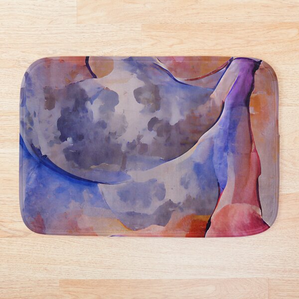 Item preview, Mystical Half Moon Yoga Digital Watercolor Artwork designed and sold by TheAnxiousStore.