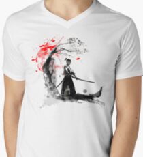 Japanese Samurai Men's V-Neck T-Shirt