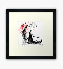 Japanische Samurai Gerahmter Kunstdruck