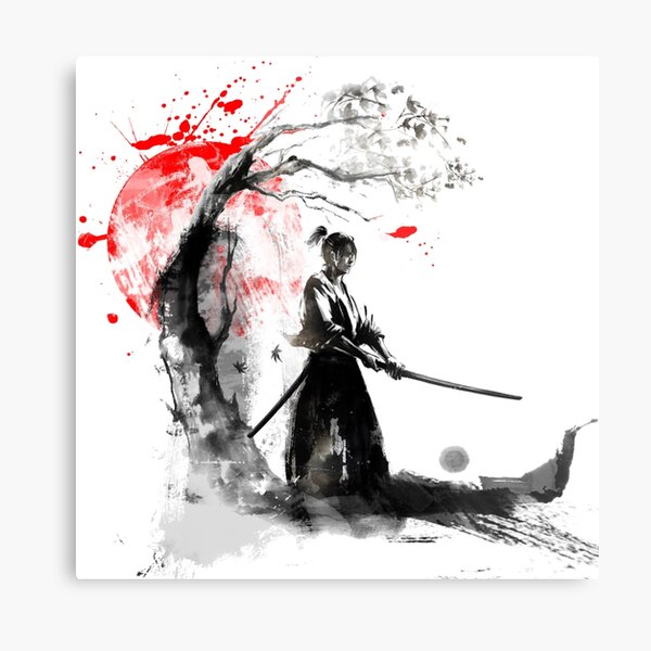 Japanese Samurai Metal Print