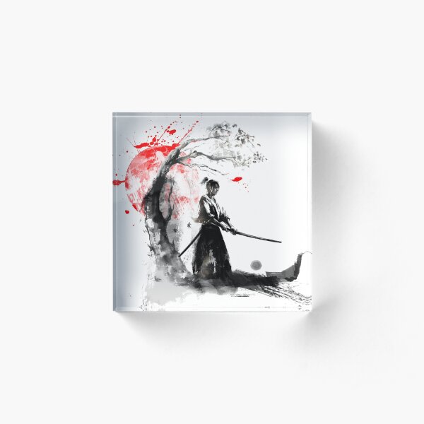 Japanese Samurai Acrylic Block