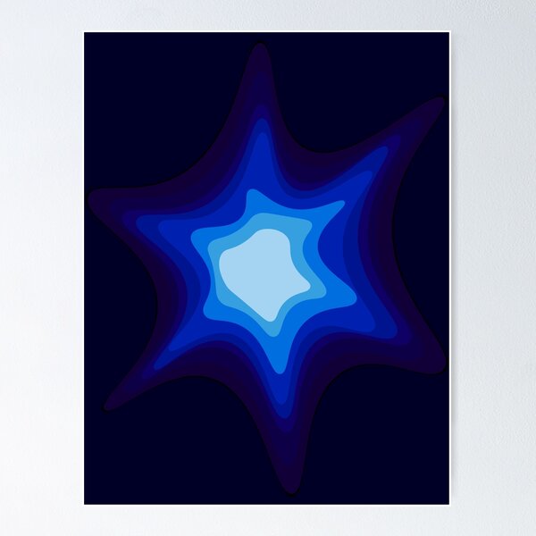 Blue Swirl Poster by Len-Stanley Yesh - Fine Art America