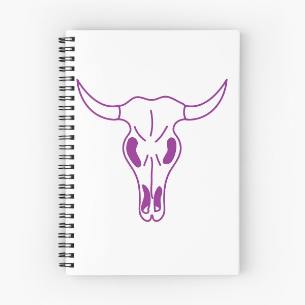 Aperçu de l'œuvre Crâne de vache/taureau dessin animé simple (violet) créée et vendue par LB-Clothes.