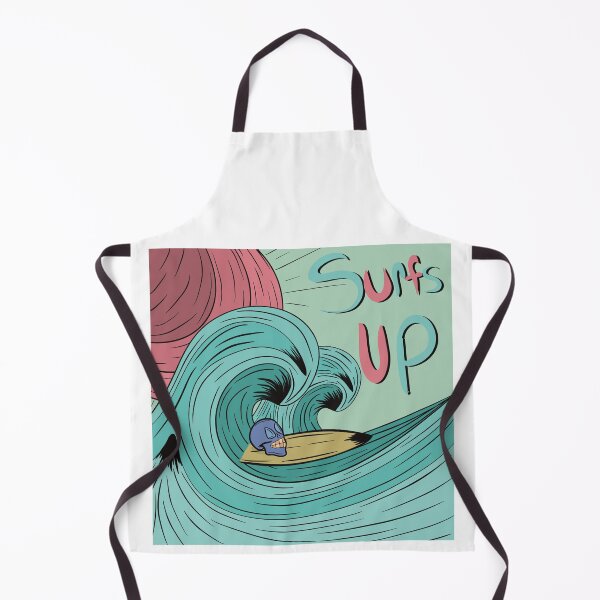 Item preview, Skull on a surf board riding a wave designed and sold by SugarSaltSpice.
