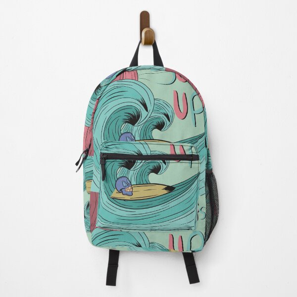 Item preview, Skull on a surf board riding a wave designed and sold by SugarSaltSpice.