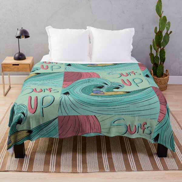 Item preview, Skull on a surf board riding a wave designed and sold by SugarSaltSpice.