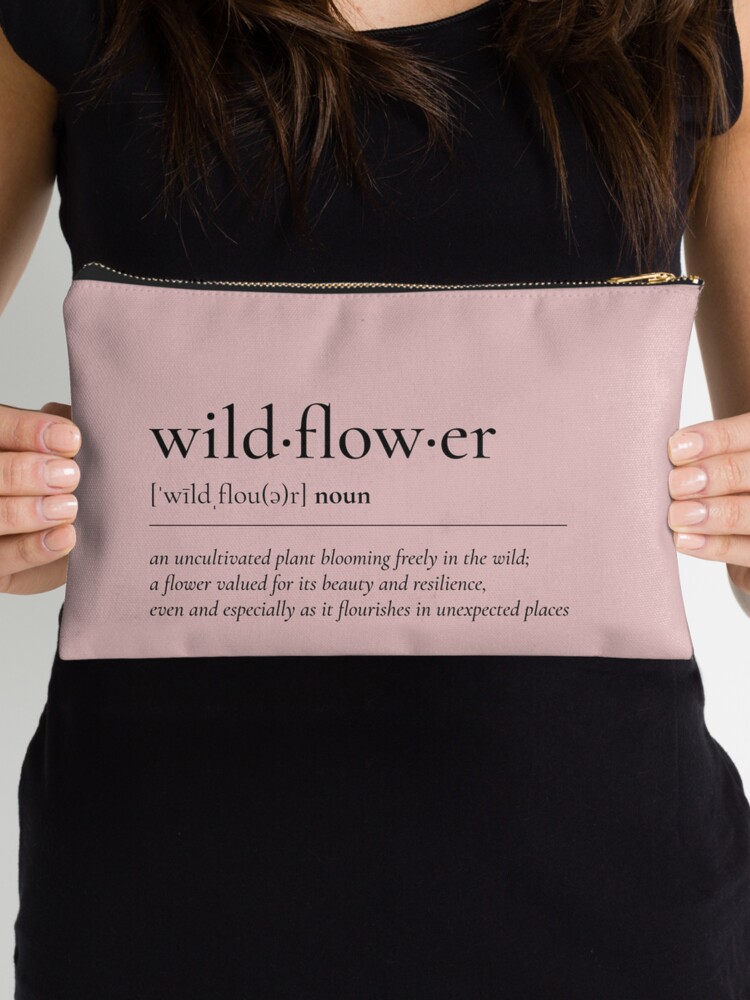 Define: Wildflower Zipper Pouch for Sale by Rebekah Getz
