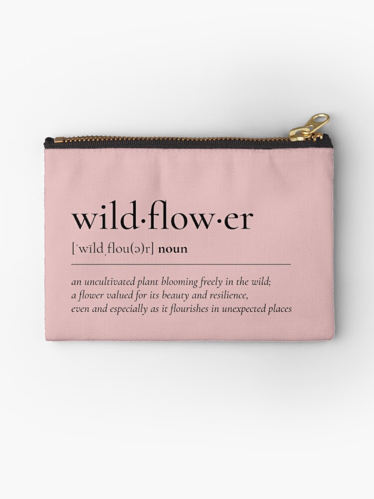 Define: Wildflower Zipper Pouch for Sale by Rebekah Getz