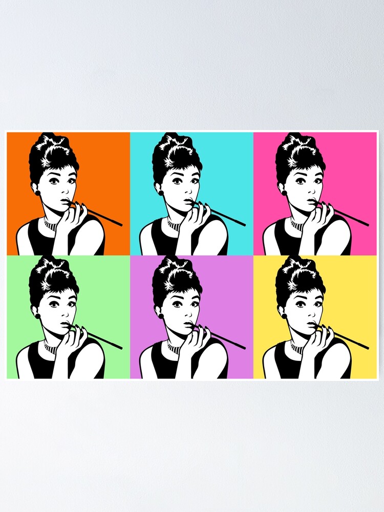 Póster «Audrey Hepburn, Arte pop de Audrey Hepburn, Pinturas de Audrey