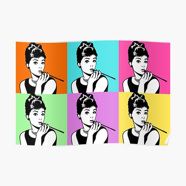 Póster «Audrey Hepburn, Arte pop de Audrey Hepburn, Pinturas de Audrey