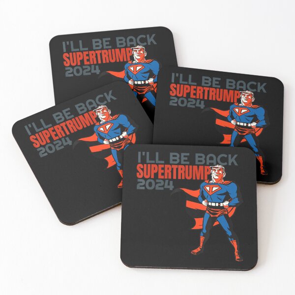 Item preview, President Trump 2024 I'll Be Back Super Hero Sticker designed and sold by kimmesajgreh.