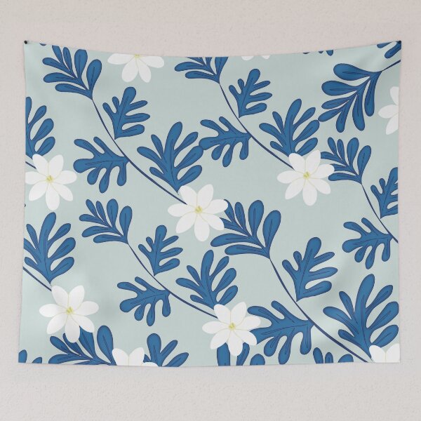 Item preview, Vintage White Flower Pattern With Monstera designed and sold by GraphicsClub.