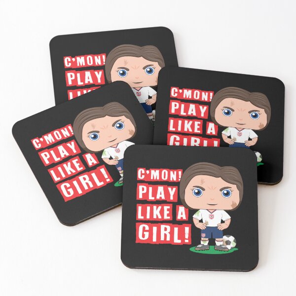 Item preview, C'mon Play Like A Girl Kids Soccer Design Sticker designed and sold by contawana1s.