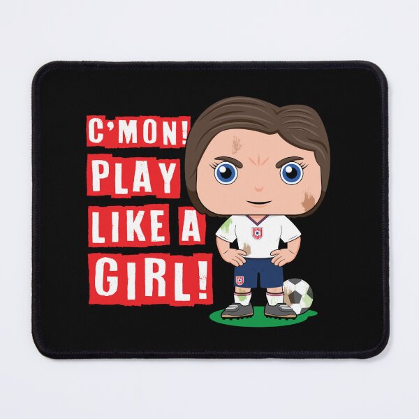 Item preview, C'mon Play Like A Girl Kids Soccer Design Sticker designed and sold by contawana1s.