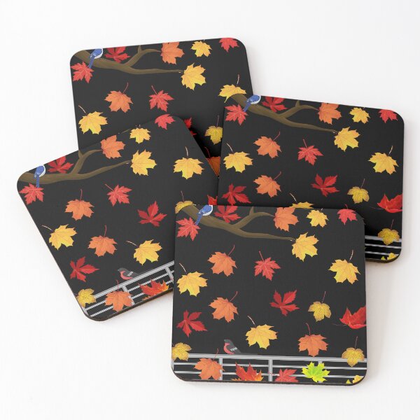 Item preview, Fall Season, Autumn Changing Colors, Falling Leaves Design - Black designed and sold by signshirtz.