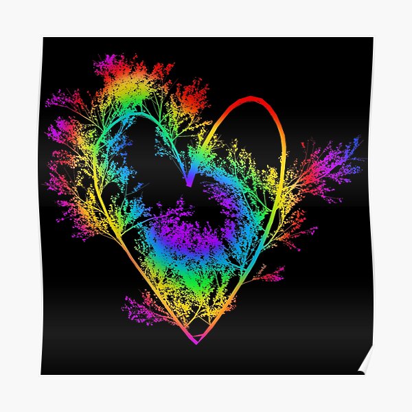 Poster Herz Baum Redbubble