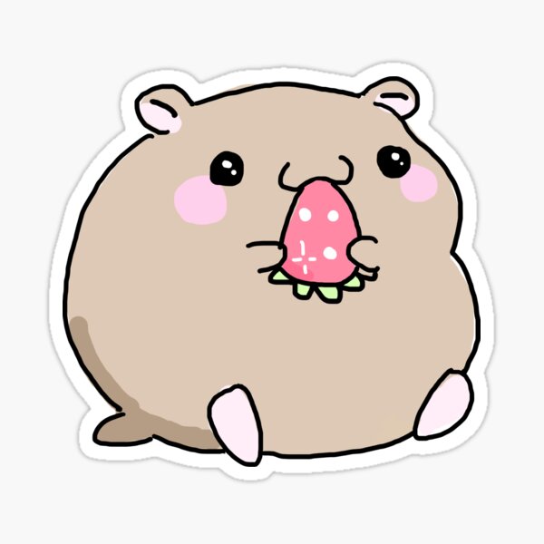 "Cute kawaii hamster design" Sticker by kenmaru Redbubble