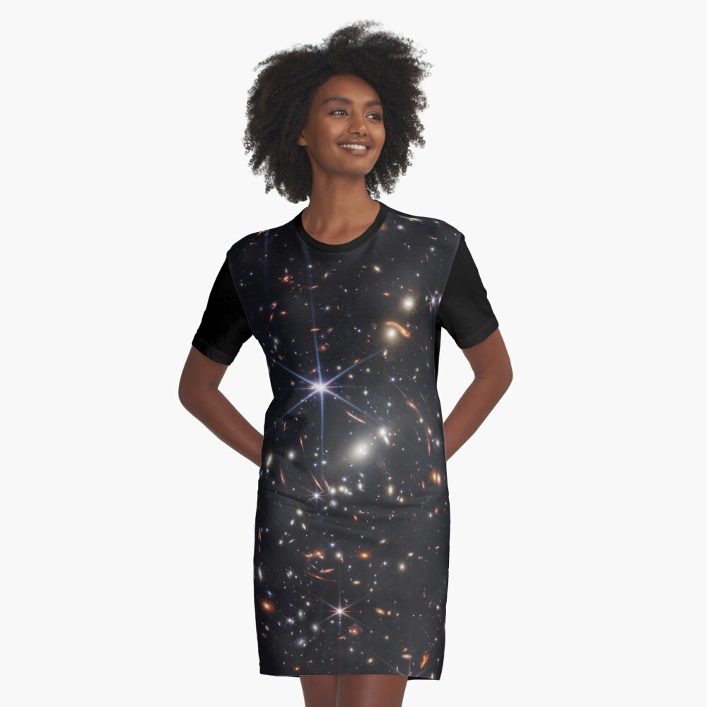 James Webb Space Telescope Deep Field Graphic T-Shirt Dress